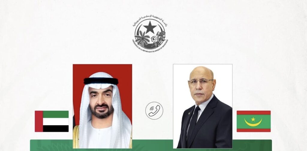 فى اتصال هاتفي مع بن زايد.. ولد الغزواني يدين الهجوم الإيراني على الإمارات