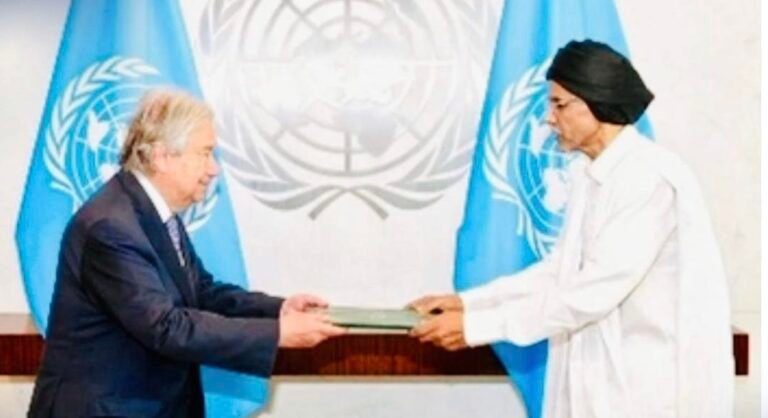 سفير موريتانيا يقدم أوراق اعتماده إلى الأمين العام للأمم المتحدة